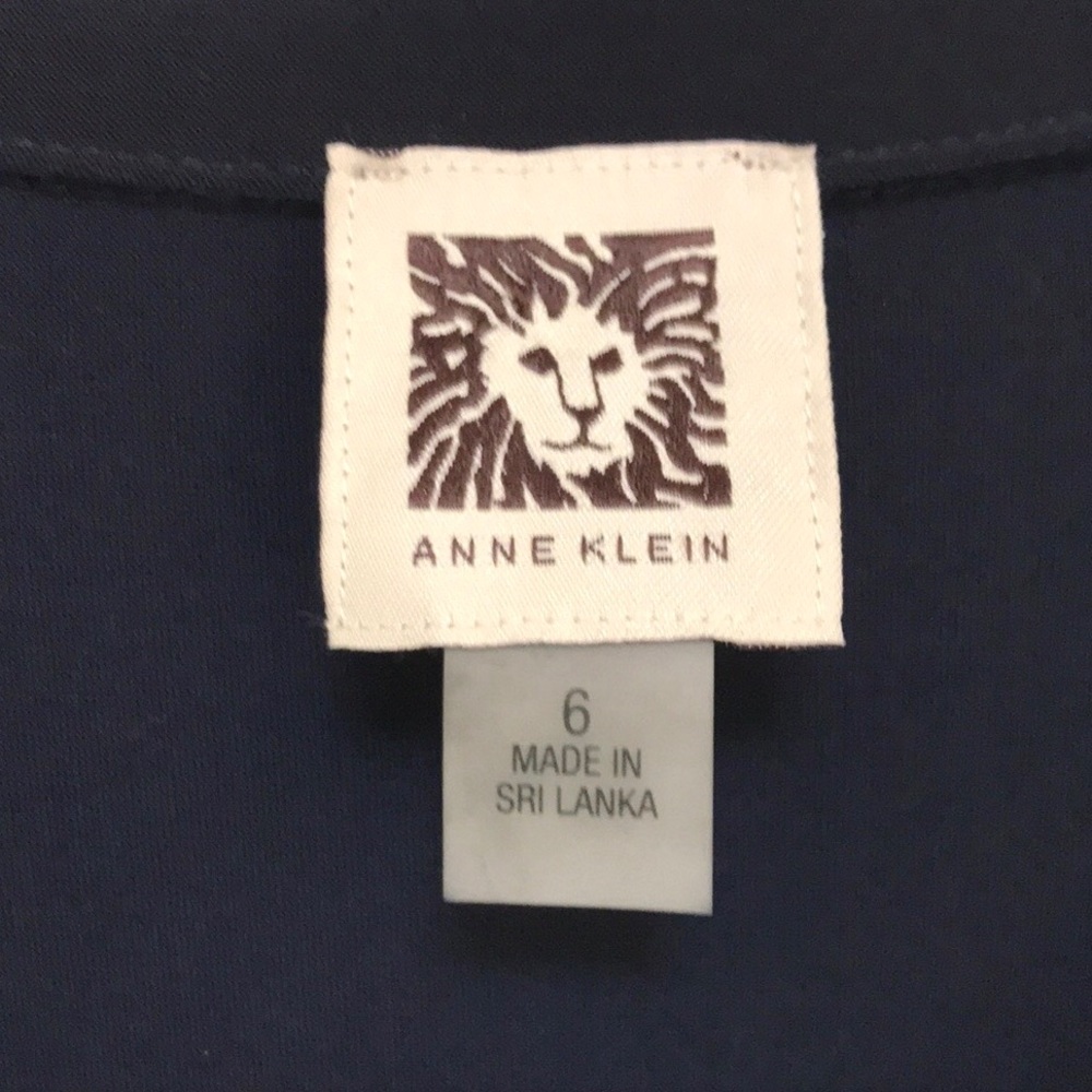 NWT Anne Klein Collared Swing Dress Navy - Picture 5 of 16